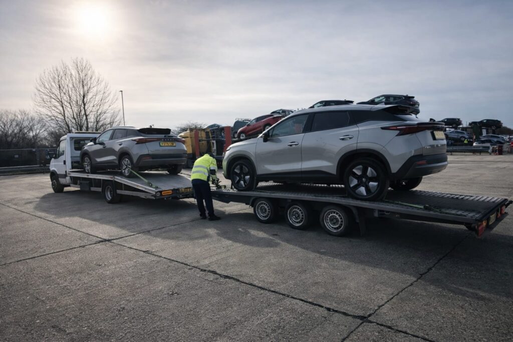 auction vehicle collection UK car transporter