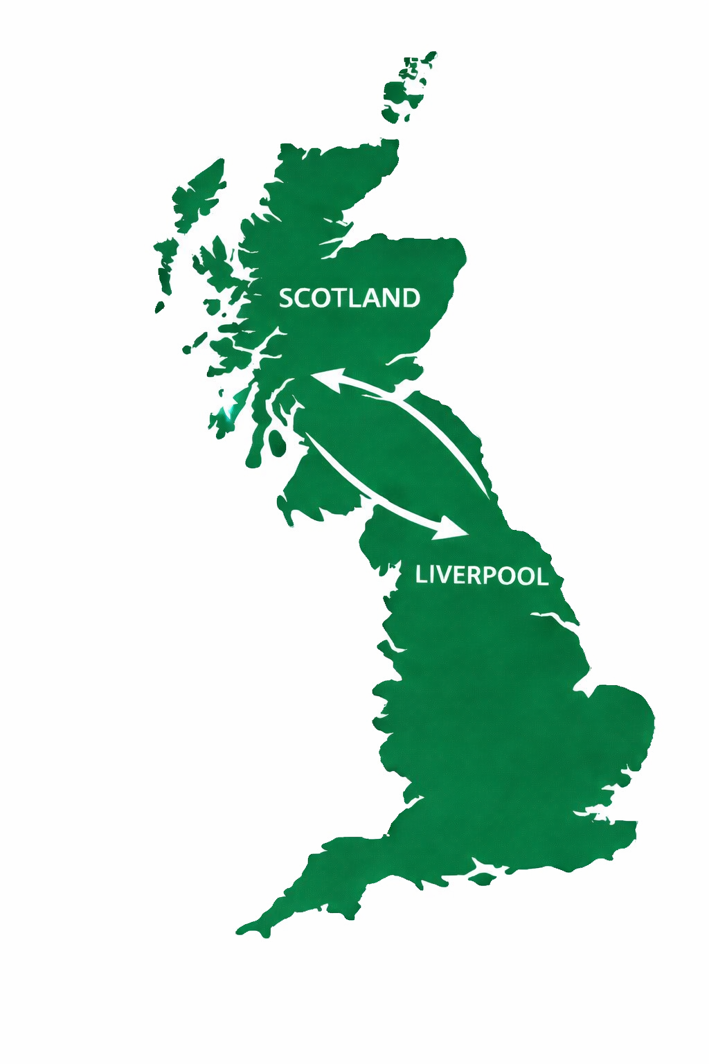 car transport Liverpool to Scotland route map