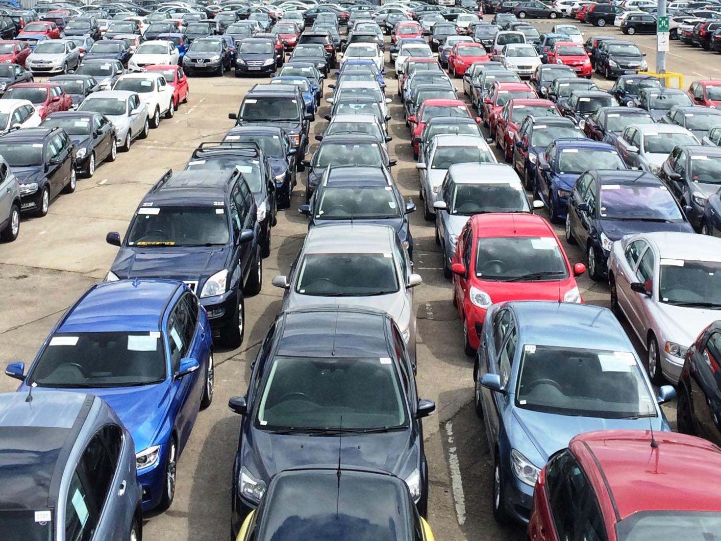 Vehicles at a UK vehicle auction site