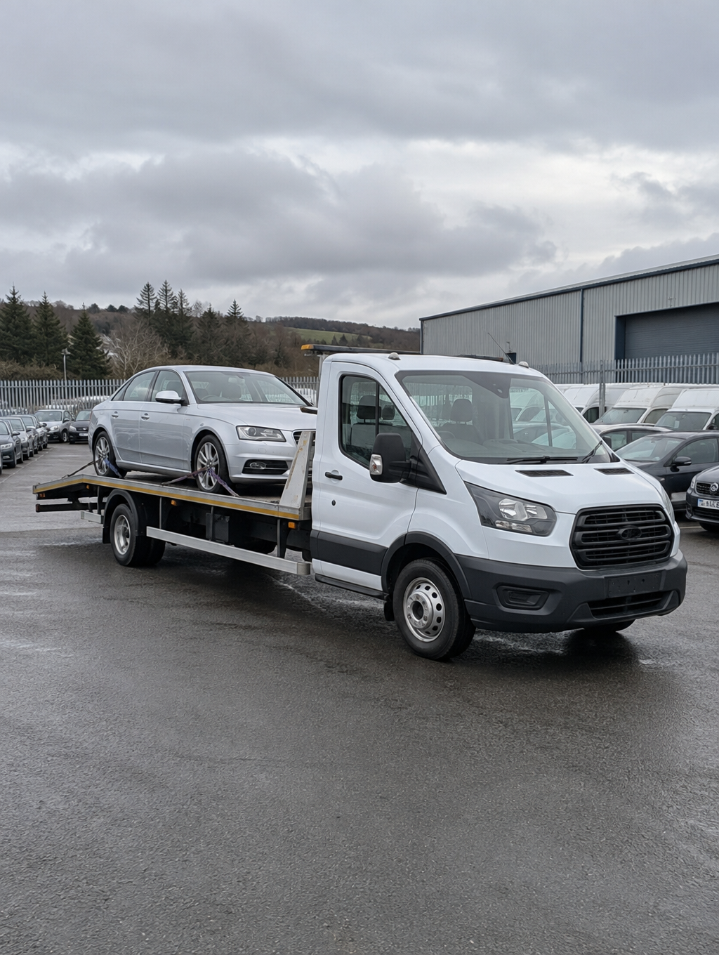 Auction vehicle collection Bo'ness – cars parked at a vehicle auction yard